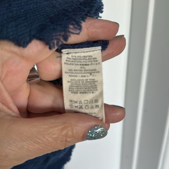 Free People Hey There Sunrise Button Up Shirt, Blue Checkered Dip Dye, Size S - Picture 7 of 8